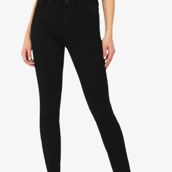 Kut from the Kloth Denim - KUT from the Kloth Donna High-Rise Ankle Skinny Jeans in Black Size 6